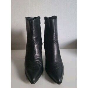 Donald Pliner Velle Pointed Toe Black Western Booties Sizes 9.5M